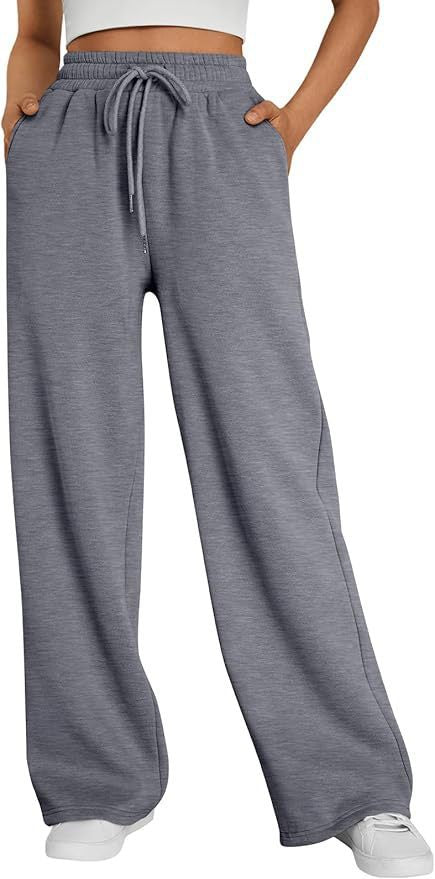 Pantalon de lounge large pour femmes avec taille élastique haute, cordon de serrage réglable et silhouette palazzo fluide Echo Archiv