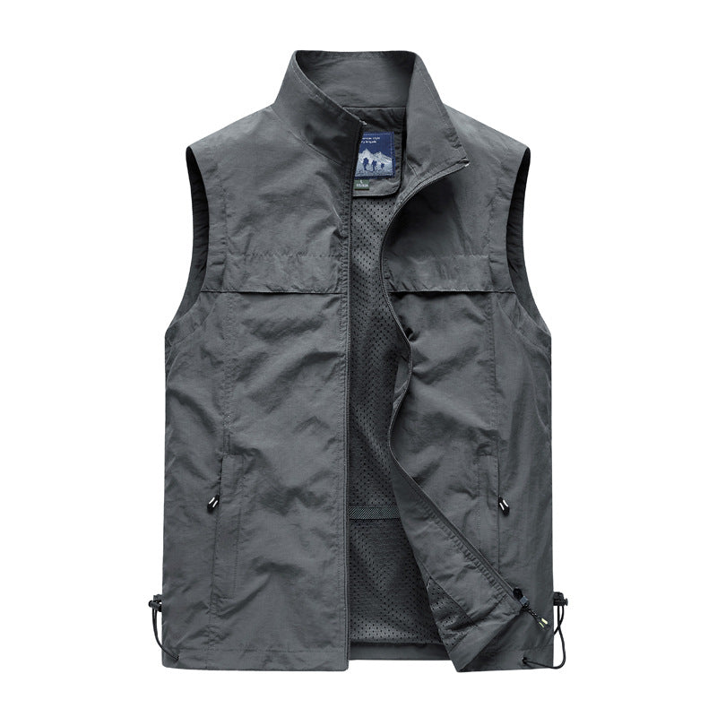 Gilet d'extérieur léger et coupe-vent pour hommes avec poches zippées et doublure en mesh respirant Echo Archiv