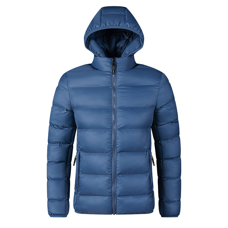 Veste matelassée imperméable pour hommes avec capuche
