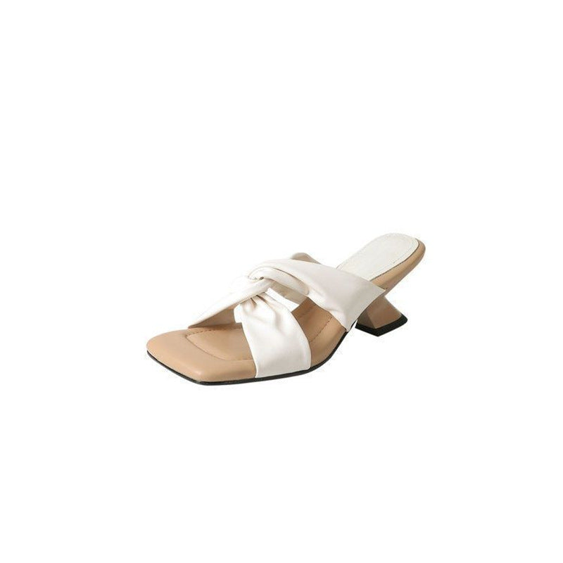 Mocassins élégants pour femmes avec un design de lanière à nœud artistique R&B