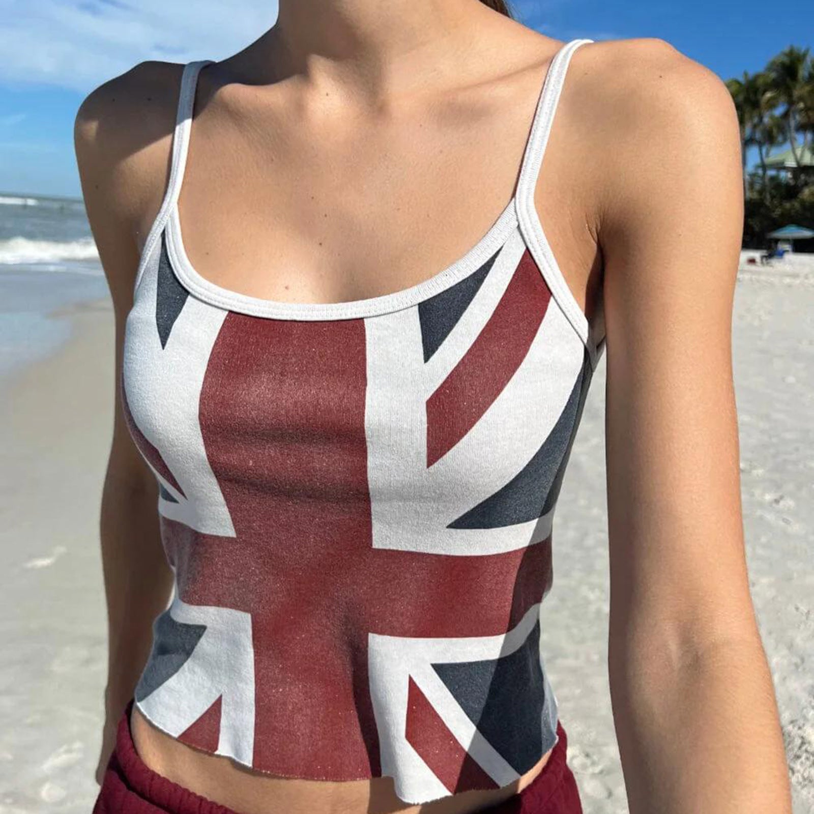 Top court pour femmes avec motif britannique Heidi-Mode
