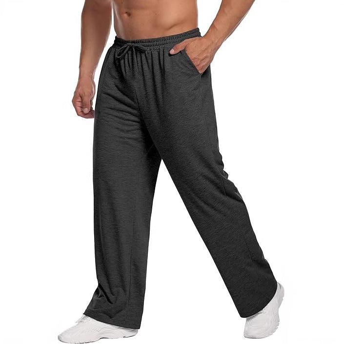 Pantalon de lounge pour homme à coupe décontractée en jersey doux avec cordon de serrage, taille élastique et jambe droite Echo Archiv