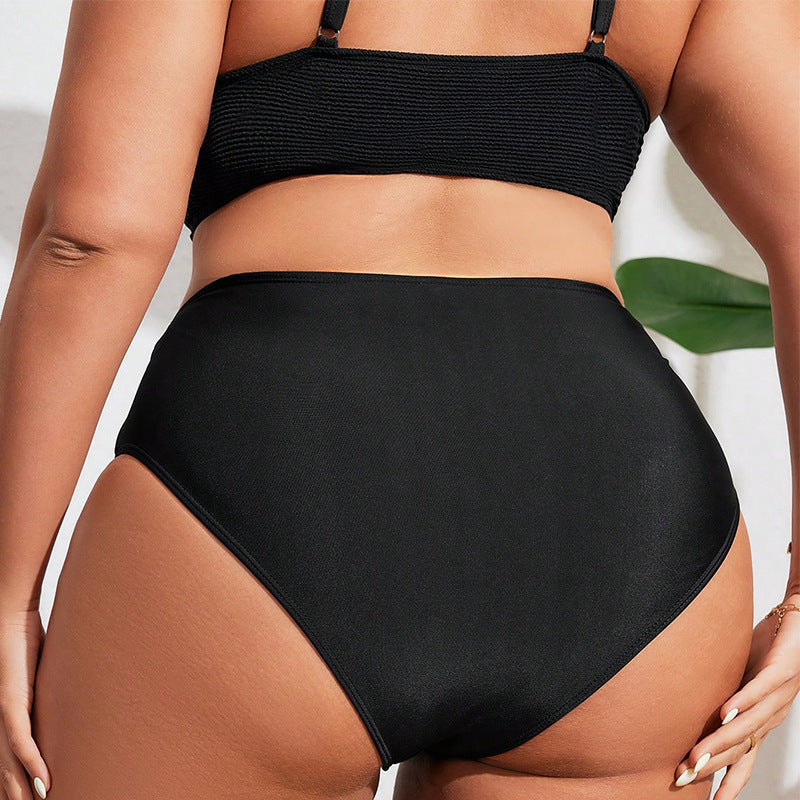 Bas de bikini taille haute pour femmes avec découpes séduisantes R&B