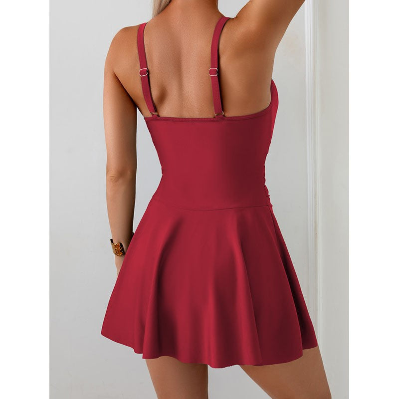 Maillot de bain élégant pour femmes avec jupe froncée R&B