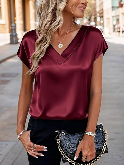 Blouse Satin R&B pour Femmes