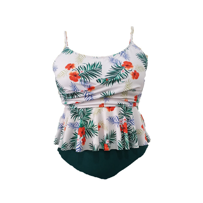 Tankini pour femmes avec design à volants et haut flatteur R&B
