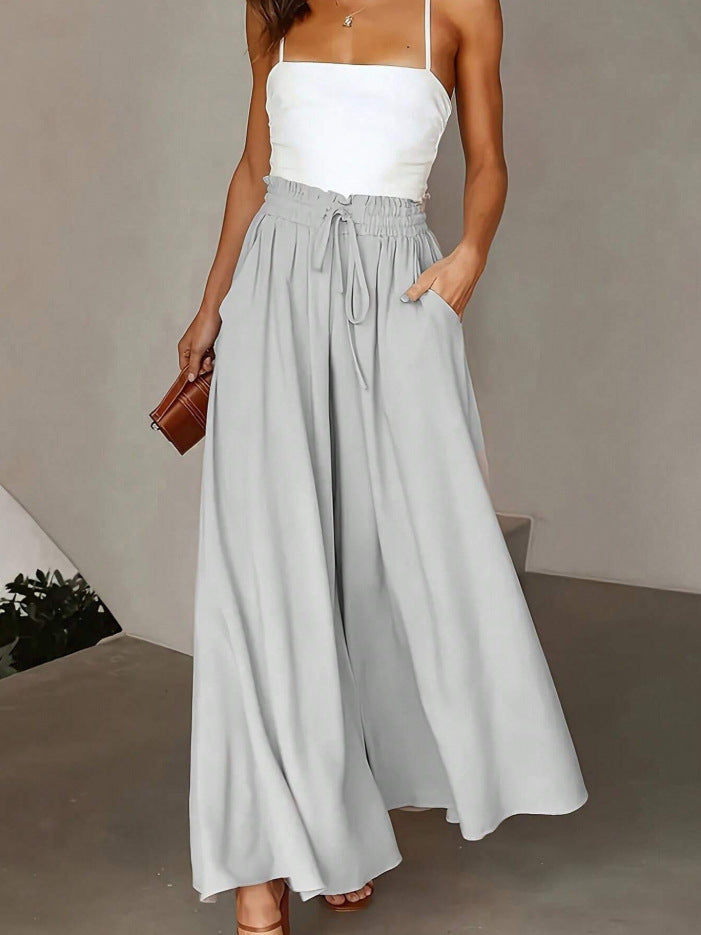 Pantalon Palazzo fluide pour femmes avec taille paperbag et poches profondes Echo Archiv