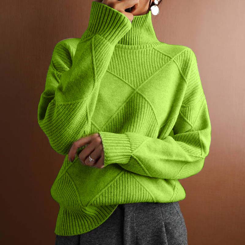Karin - Pull Col Roulé Oversize Élégant