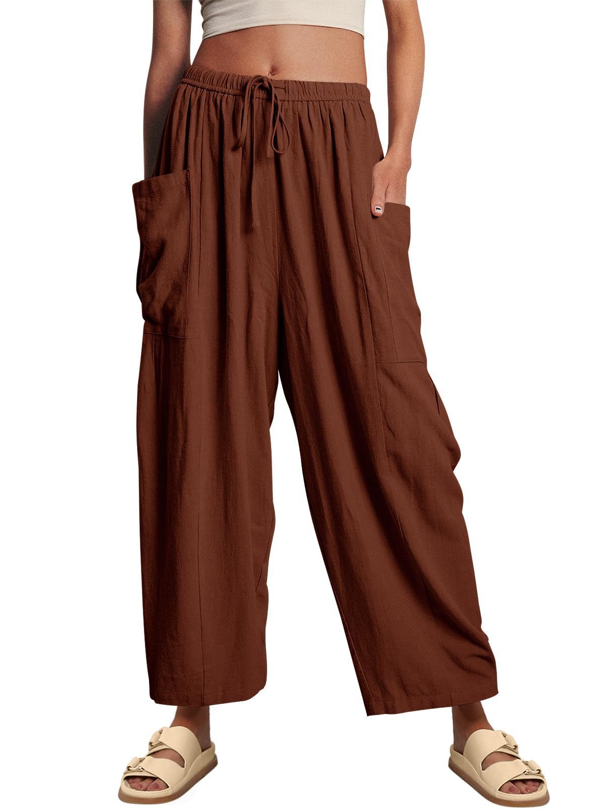 Pantalon en Lin Tendance pour Femmes