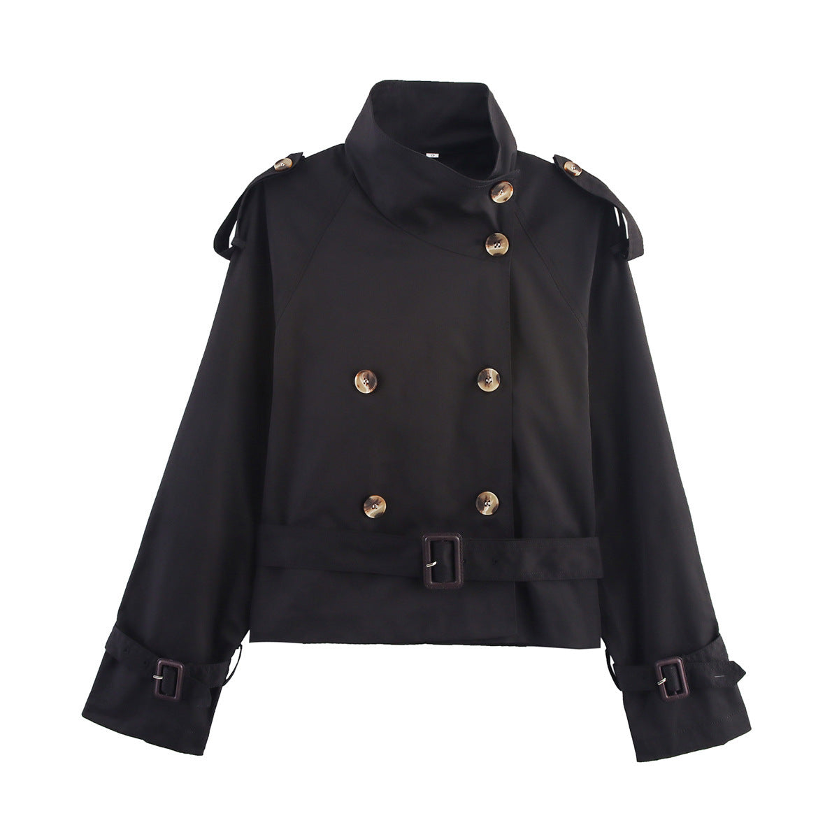 Veste trench courte pour femmes, à la mode et élégante