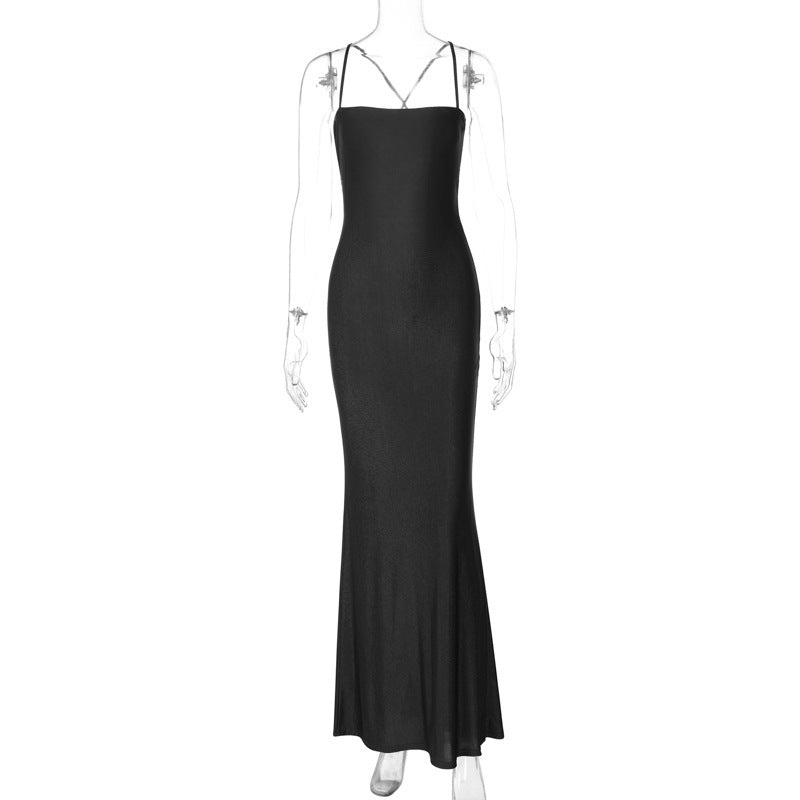 Robe maxi femme avec des bretelles fines et une coupe fluide Heidi-Mode