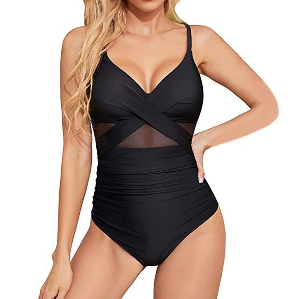 Maillot de bain une pièce haut de gamme pour femmes avec des détails tendance en cut-out R&B