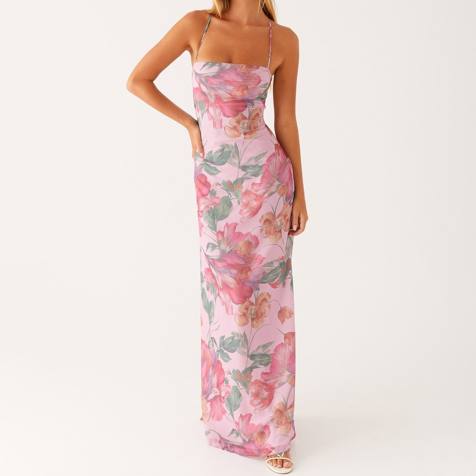 Robe maxi femme avec motif floral Heidi-Mode