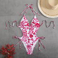 Bikini femme à motifs floraux ludiques R&B