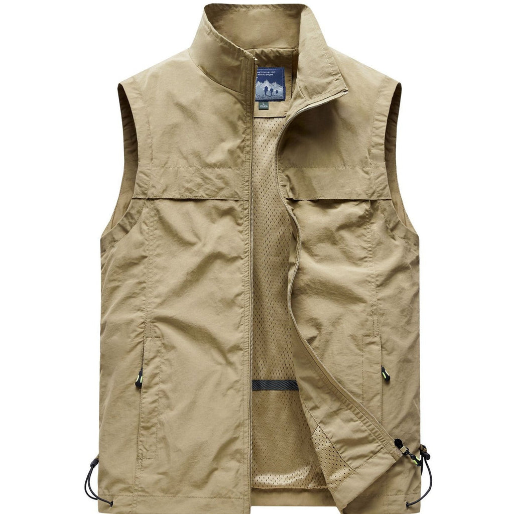Gilet d'extérieur léger et coupe-vent pour hommes avec poches zippées et doublure en mesh respirant Echo Archiv