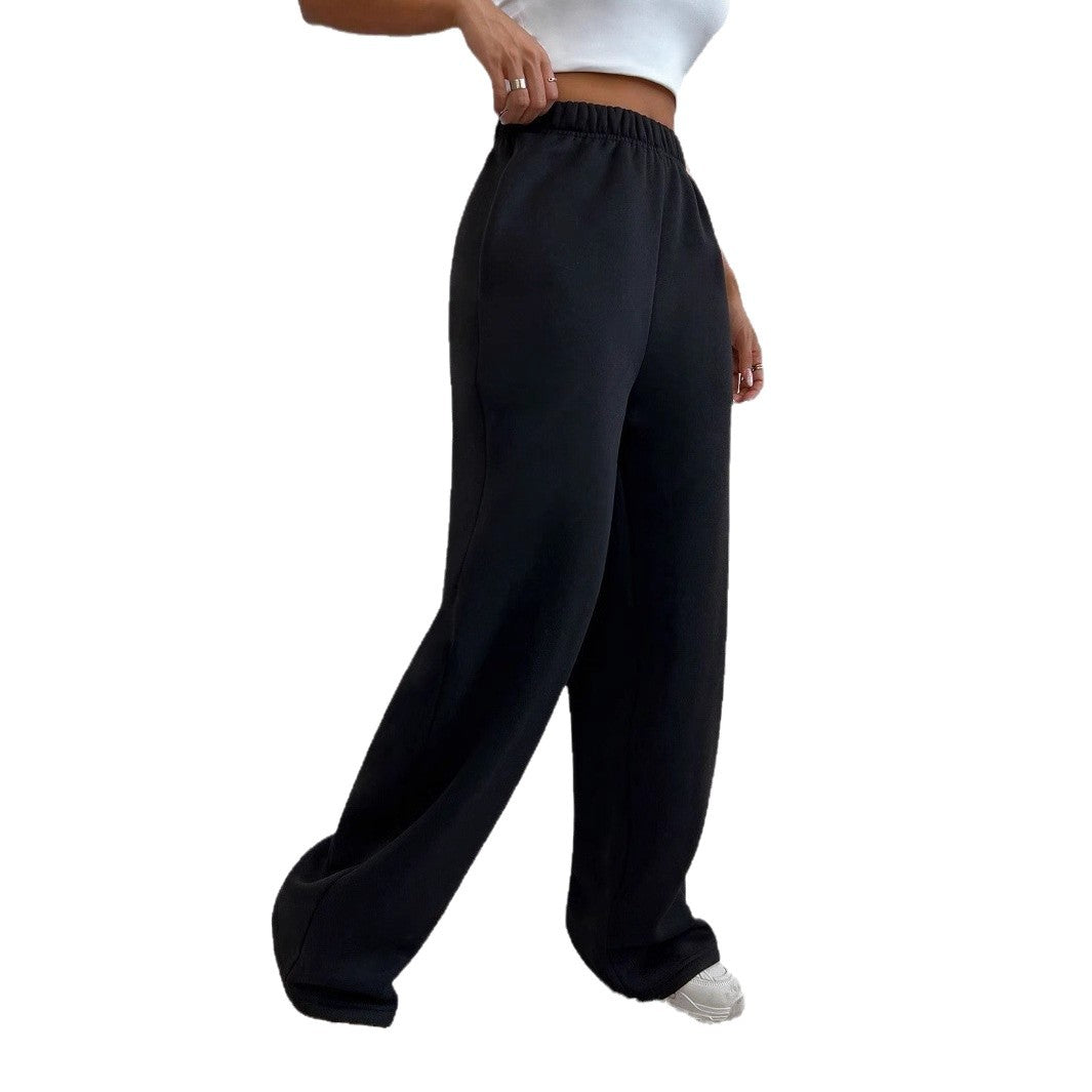 Pantalon de lounge large pour femmes en French Terry avec taille confortable, poches latérales et jambe fluide Echo Archiv