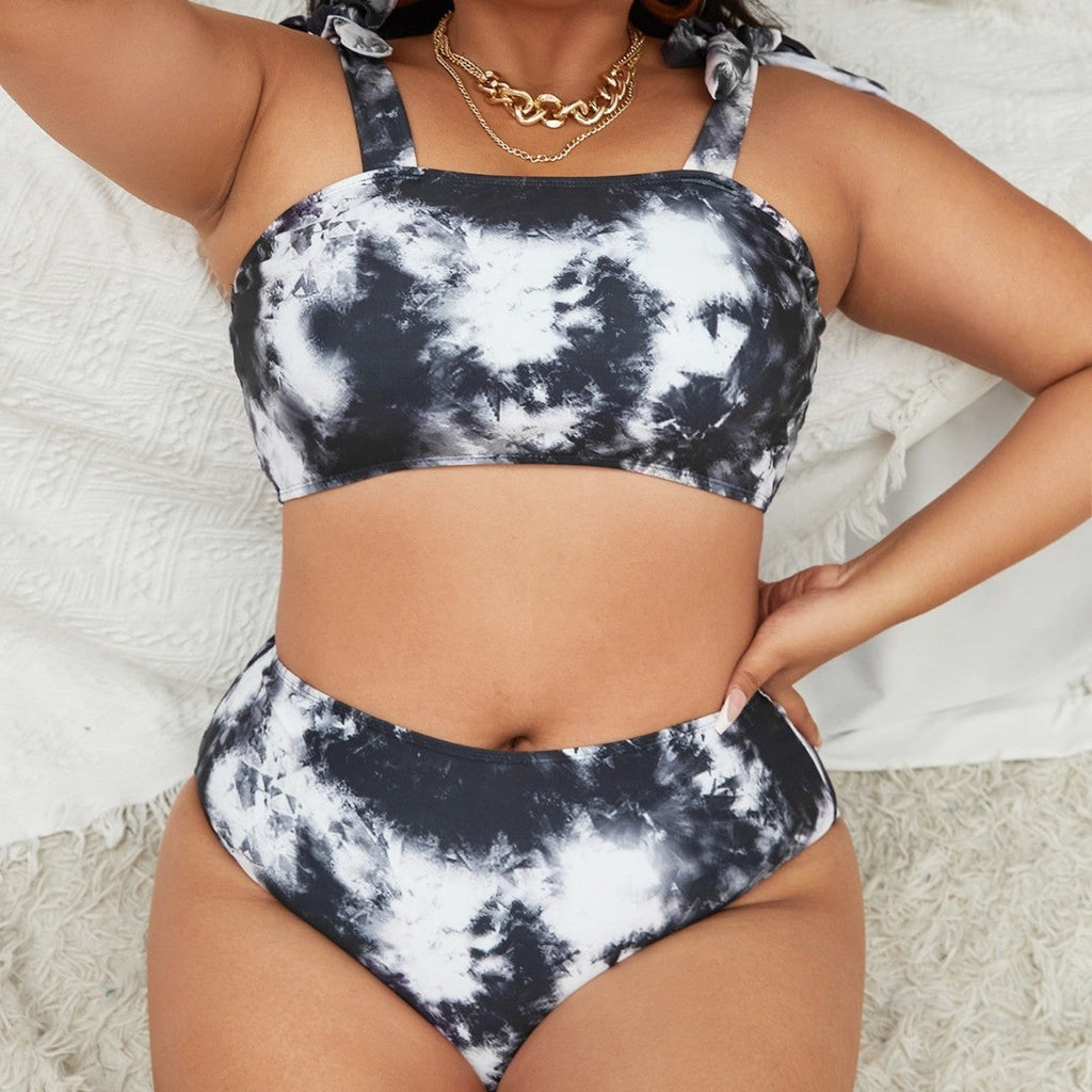 Ensemble de bikini taille haute pour femmes avec haut ludique et design de bretelles élégant Echo Archiv