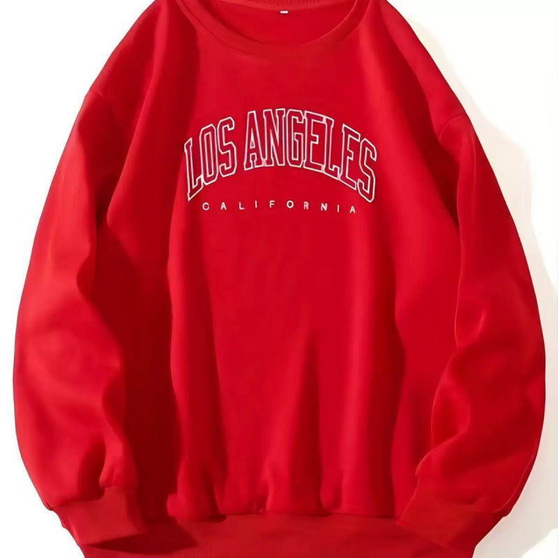 Sweatshirt Décontracté Femme avec Impression Vintage Los Angeles Echoarchiv