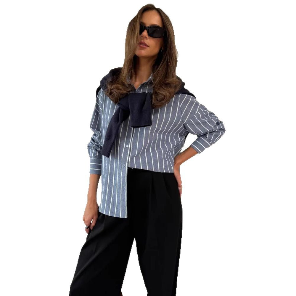 Chemise à rayures décontractée et légère pour femmes Echo Archiv