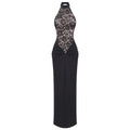 Robe en dentelle élégante pour femmes avec col haut et coupe cintrée Heidi-Mode