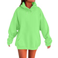Robe à capuche oversized pour femmes avec poche kangourou, silhouette allongée et doux French-Terry Echo Archiv