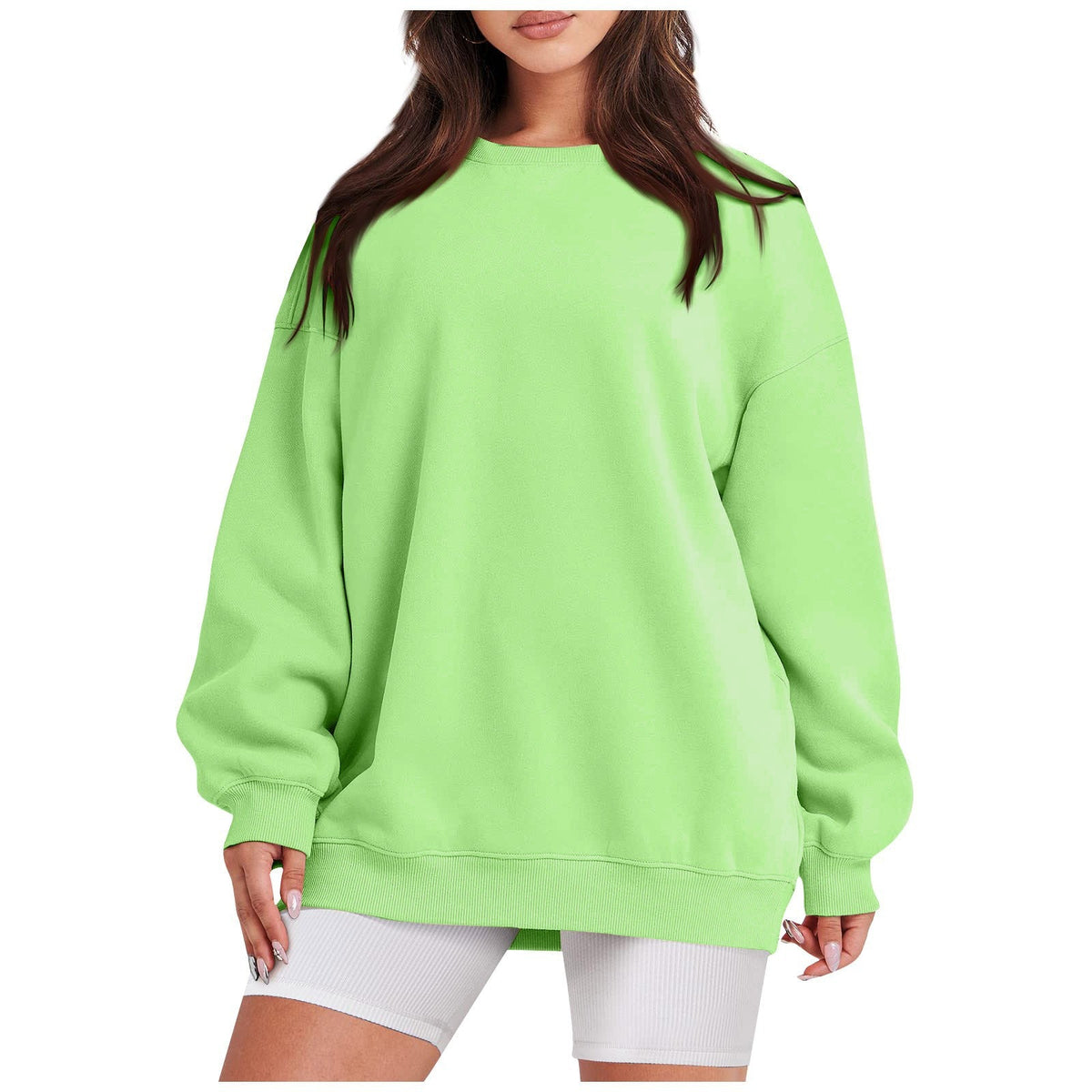 Sweatshirt longline pour femmes avec ourlet côtelé, manches raglan et intérieur gratté Echo Archiv