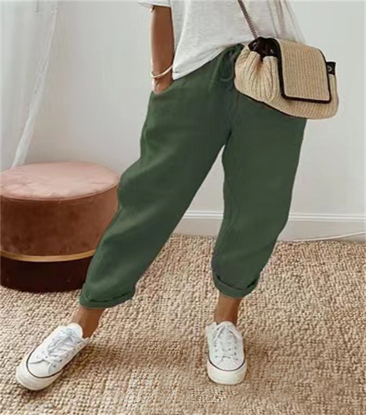 Pantalons Harem en Damenschalotte avec broderie florale Echoarchiv