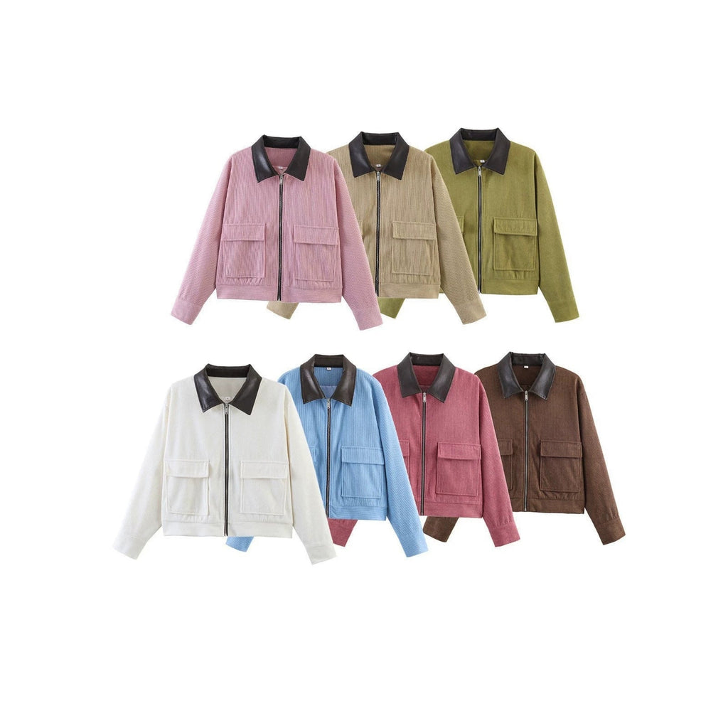 Veste Femme Tendance avec deux poches plaquées
