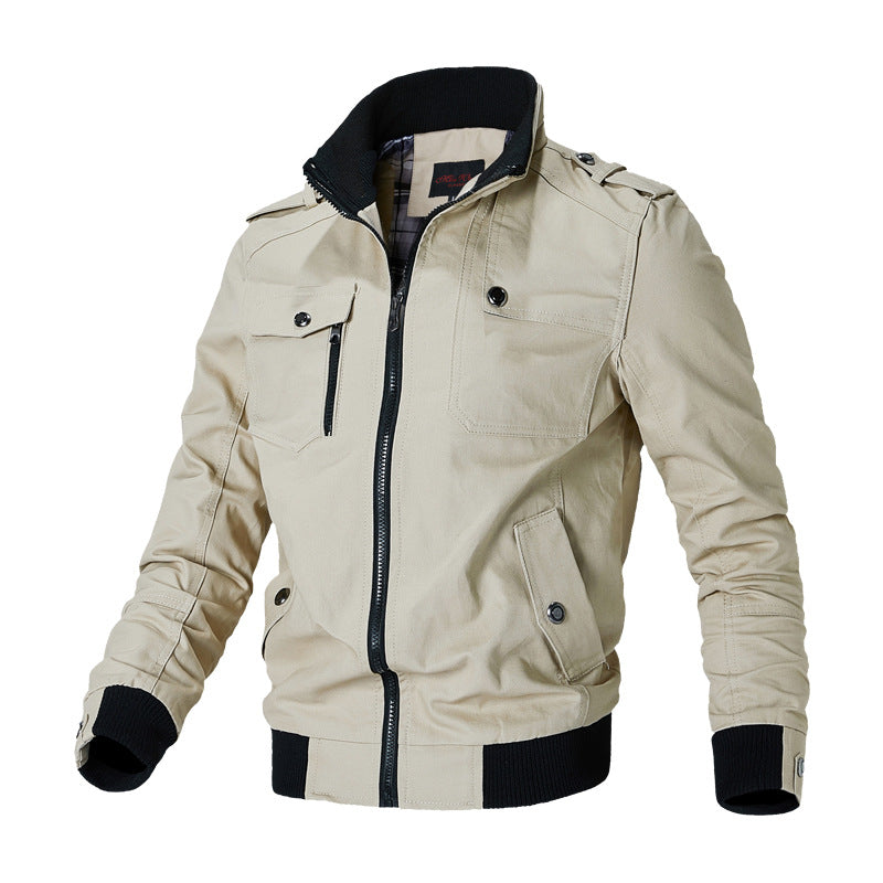 Veste utilitaire bomber taillée pour hommes avec épaulettes, fermeture éclair cachée et doublure matelassée Echo Archiv