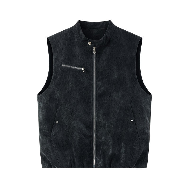 Gilet en cuir stylé pour hommes