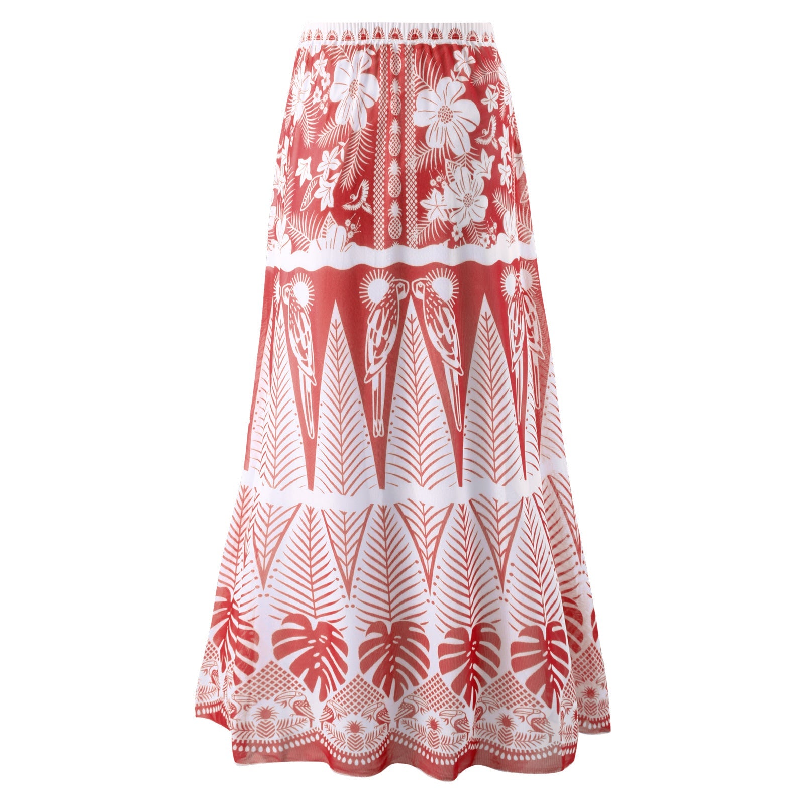 Jupe maxi femme avec imprimé floral et taille élastique Drune