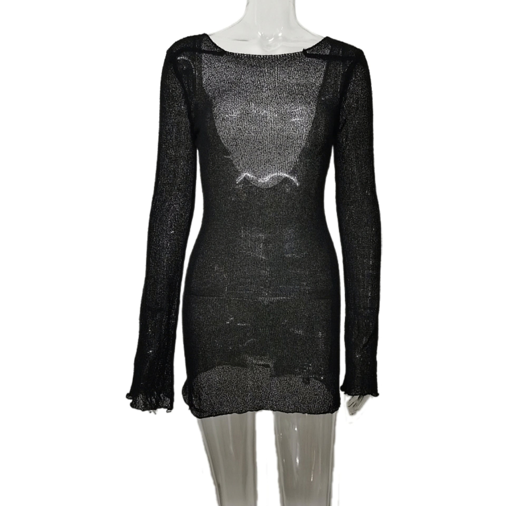 Robe en crochet transparente pour femmes R&B