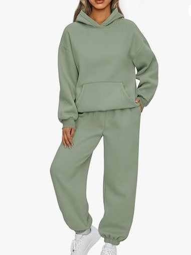 Ensemble confortable de sweat à capuche oversize et de jogging pour femmes en mélange de coton doux Echo Archiv