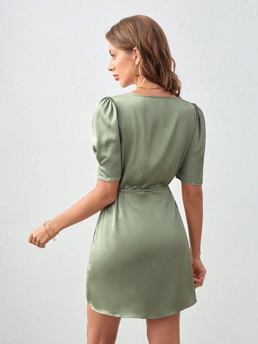 Robe Courte À Manches Bouffantes Pour Femme | Idéal Pour Les Sorties Et Occasions Quotidiennes