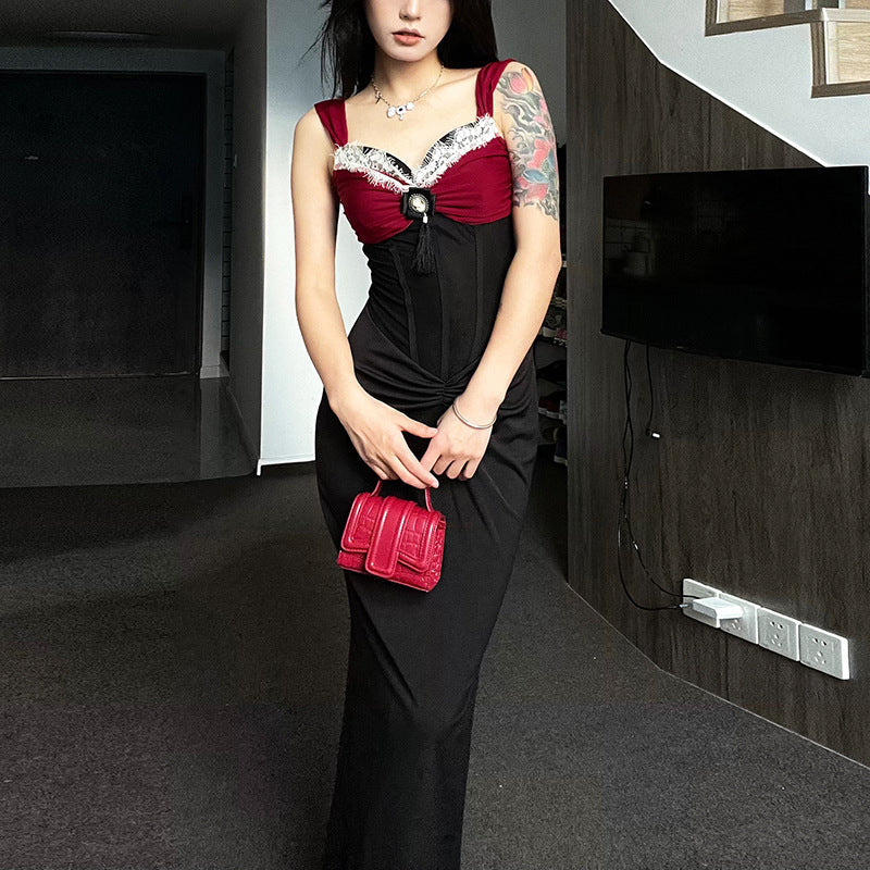 Robe maxi élégante pour femmes avec haut bustier décadent et détails ornés Heidi-Mode