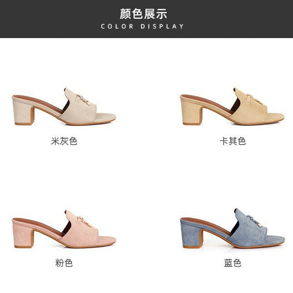 Chaussons élégants pour femmes avec application de nœud à la mode R&B