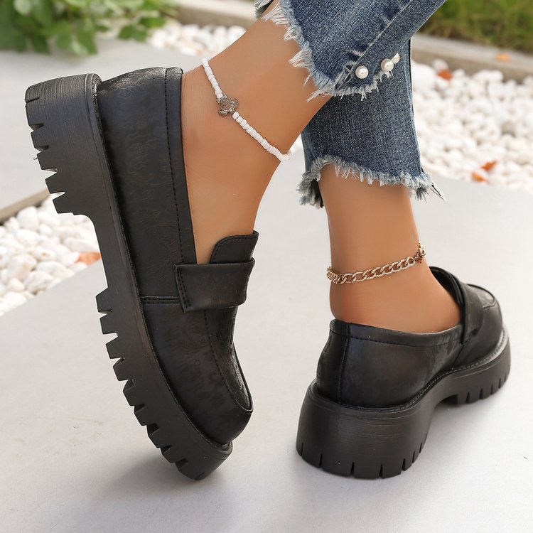 Mocassins pour femmes avec semelle antidérapante et matière supérieure à la mode R&B