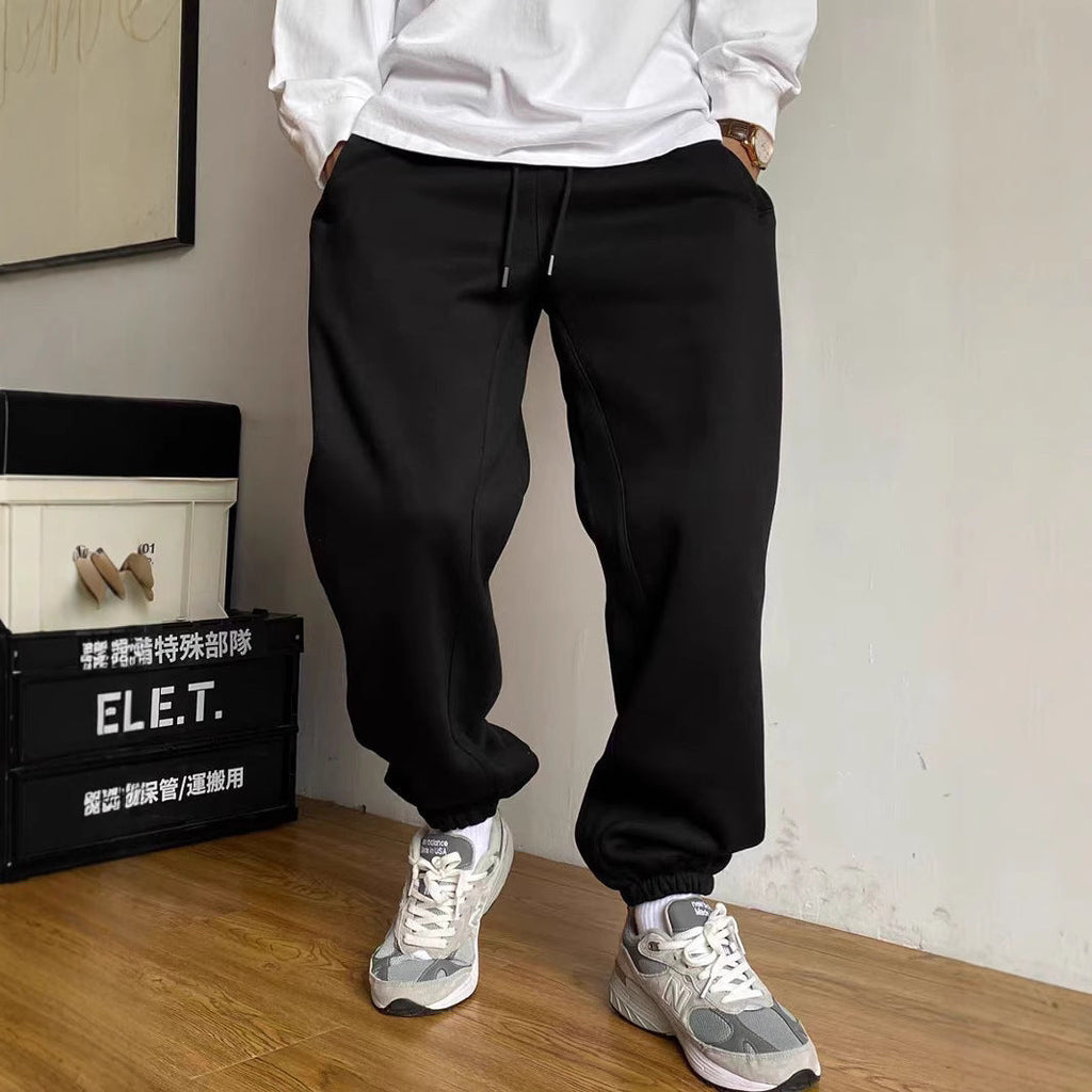 Pantalon de jogging tapered pour hommes avec couture d'entrejambe marquée, cordon de serrage et bords élastiques Echo Archiv