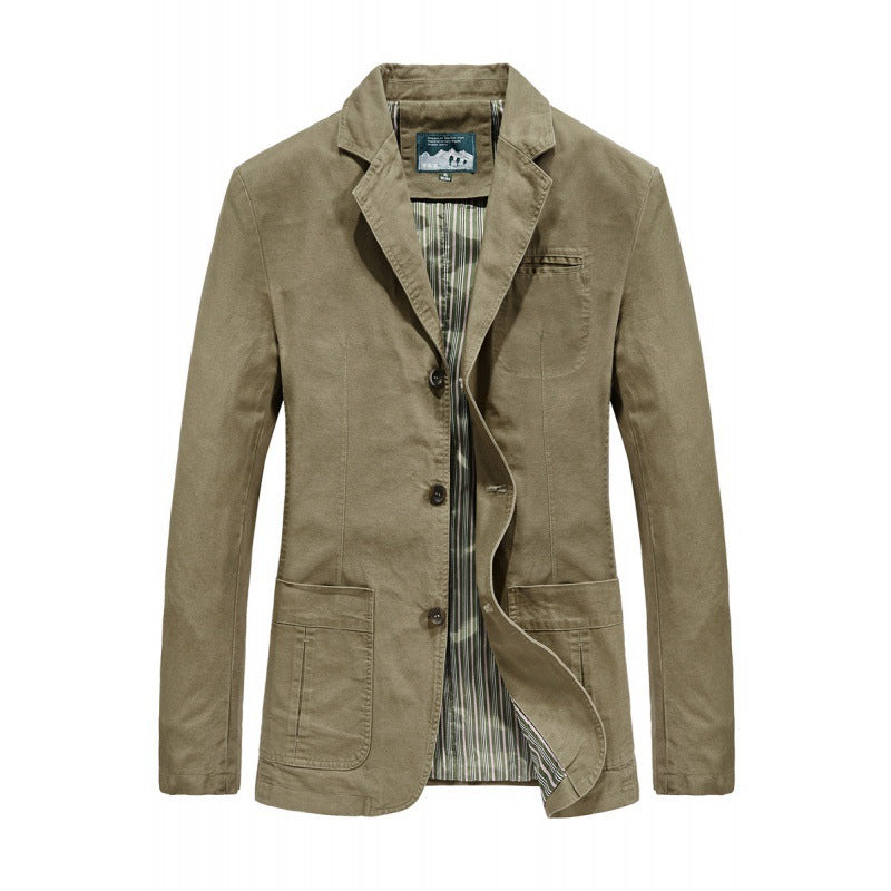 Veste en coton twill léger pour hommes avec poches plaquées et doublure rayée Echo Archiv