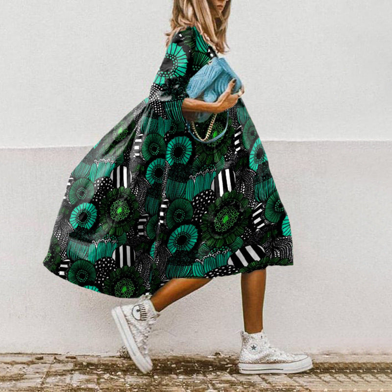 MW | Robe midi imprimée en A