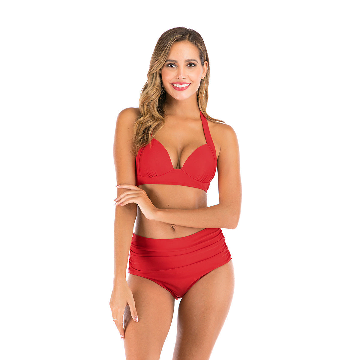 Bikini taille haute pour femmes avec décolleté plongeant et motif animal tendance Echo Archiv