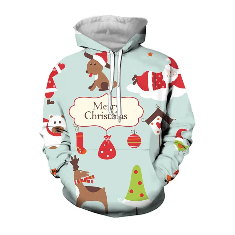 Sweat à capuche de Noël amusant pour femmes avec motif festif Echoarchiv