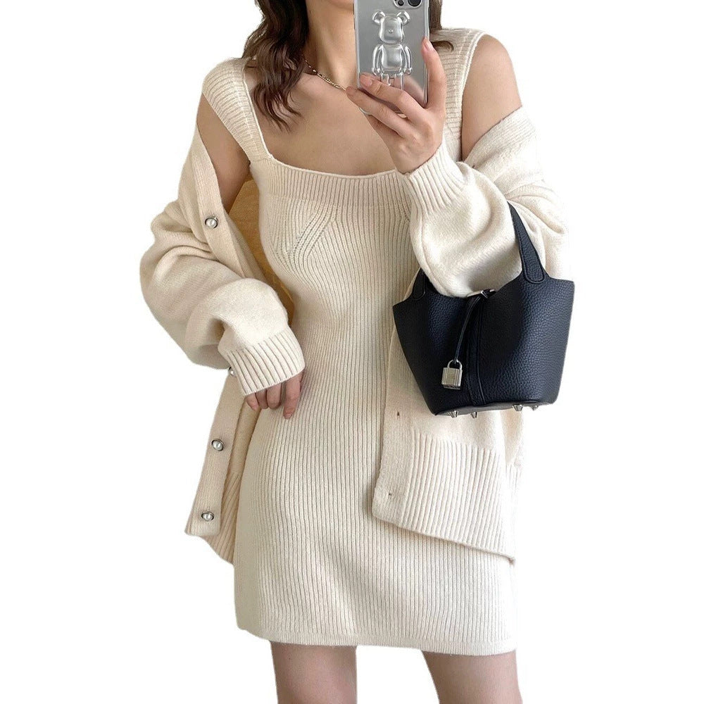 Robe en tricot pour femmes avec cardigan ouvert Echo Archiv