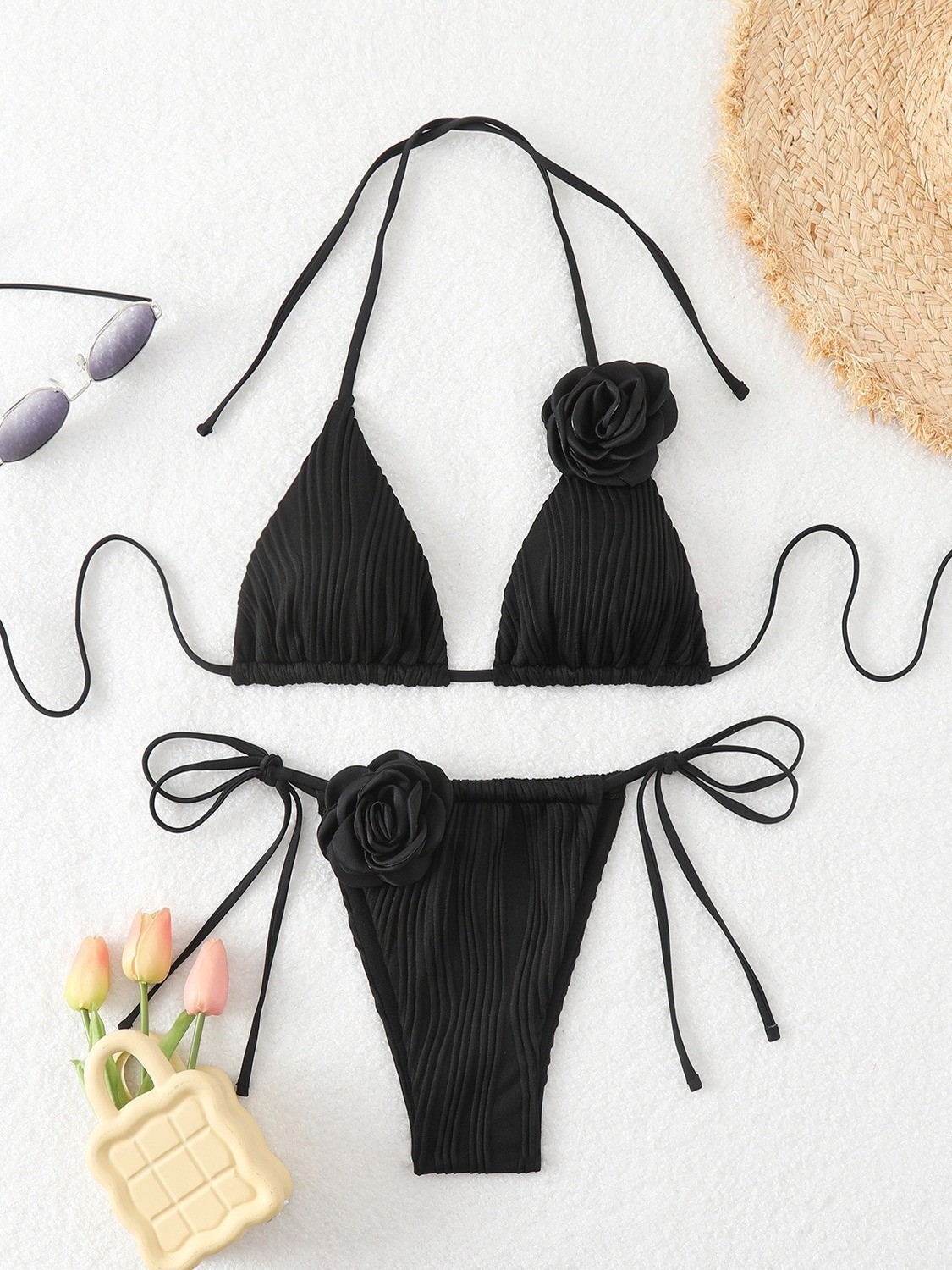 Bikini triangle pour femmes avec accent floral Echo Archiv