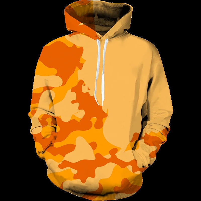 Sweat à capuche décontracté pour femmes avec design camouflage Echoarchiv
