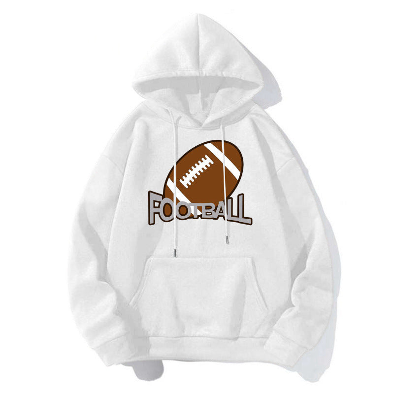 Pull à capuche sportif pour femmes avec motif football Echoarchiv