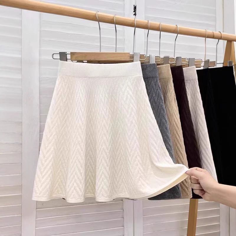 Jupe plissée en tricot pour femmes avec motif en torsade Echo Archiv