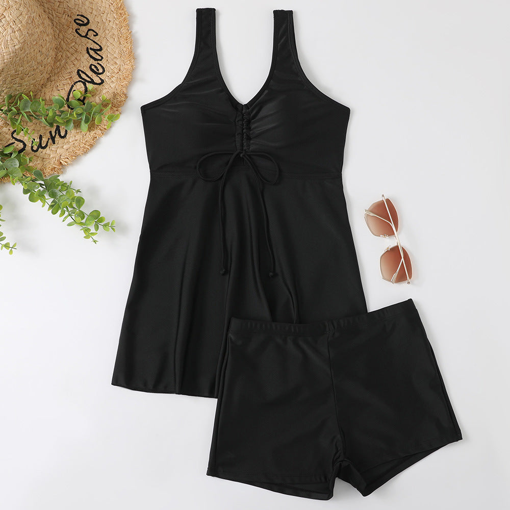 Ensemble de Tankini pour Femmes avec Imprimé Floral à la Mode et Volants R&B