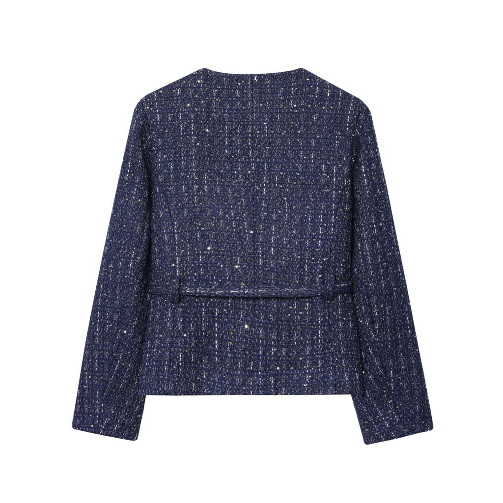 Veste courte féminine à boutons dorés