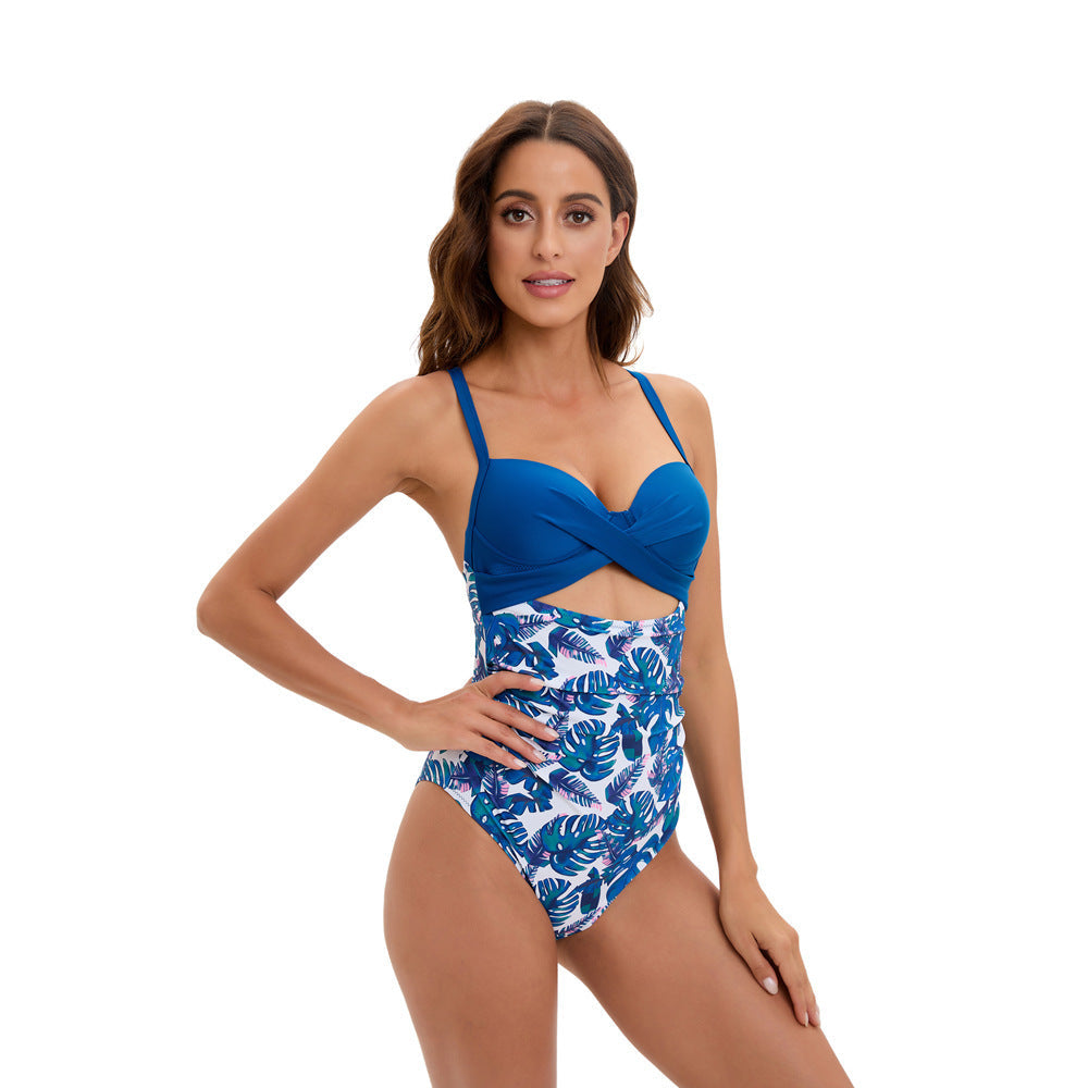 Bikini taille haute pour femmes avec design twist à la mode R&B